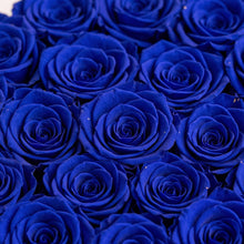 Load image into Gallery viewer, Classic Royal Blue Suede Box | Royal Blue Roses