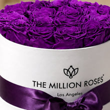 Load image into Gallery viewer, Classic White Box | Bright Purple Roses