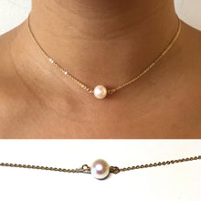 Load image into Gallery viewer, Single Pearl choker necklace