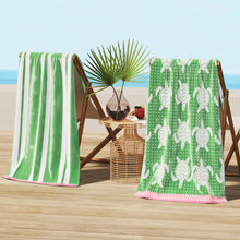 Load image into Gallery viewer, Cotton Velour Beach Towel - Maui Collection