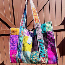 Load image into Gallery viewer, Quilted Cotton Tote