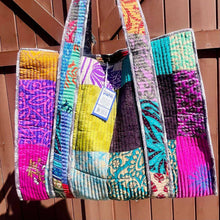 Load image into Gallery viewer, Quilted Cotton Tote