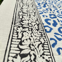 Load image into Gallery viewer, Wild Indigo Bloom – Hand Block Print Cotton Scarf, Oversized Boho Wrap &amp; Lightweight Sarong