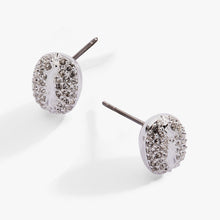 Load image into Gallery viewer, Coffee Bean Pave Crystal Stud Earrings