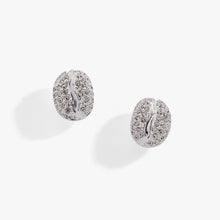 Load image into Gallery viewer, Coffee Bean Pave Crystal Stud Earrings
