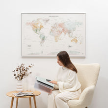 Load image into Gallery viewer, World Map on Canvas - Colorful