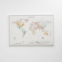 Load image into Gallery viewer, World Map on Canvas - Colorful
