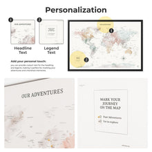 Load image into Gallery viewer, World Map on Canvas - Colorful