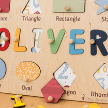 Load image into Gallery viewer, Colorful Shape Name Board