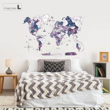 Load image into Gallery viewer, 3D Wooden World Map Milky Way