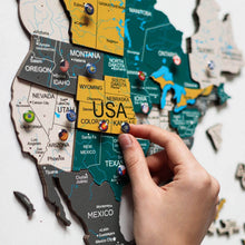Load image into Gallery viewer, 3D Wooden World Map Country