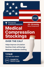 Load image into Gallery viewer, Medical Compression Stockings (Over The Calf)