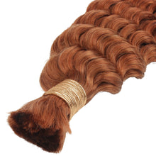 Load image into Gallery viewer, Copper Deep Wave Color 350 Bulk 100% Human Braiding Hair