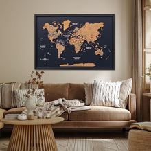 Load image into Gallery viewer, Cork Panel World Map
