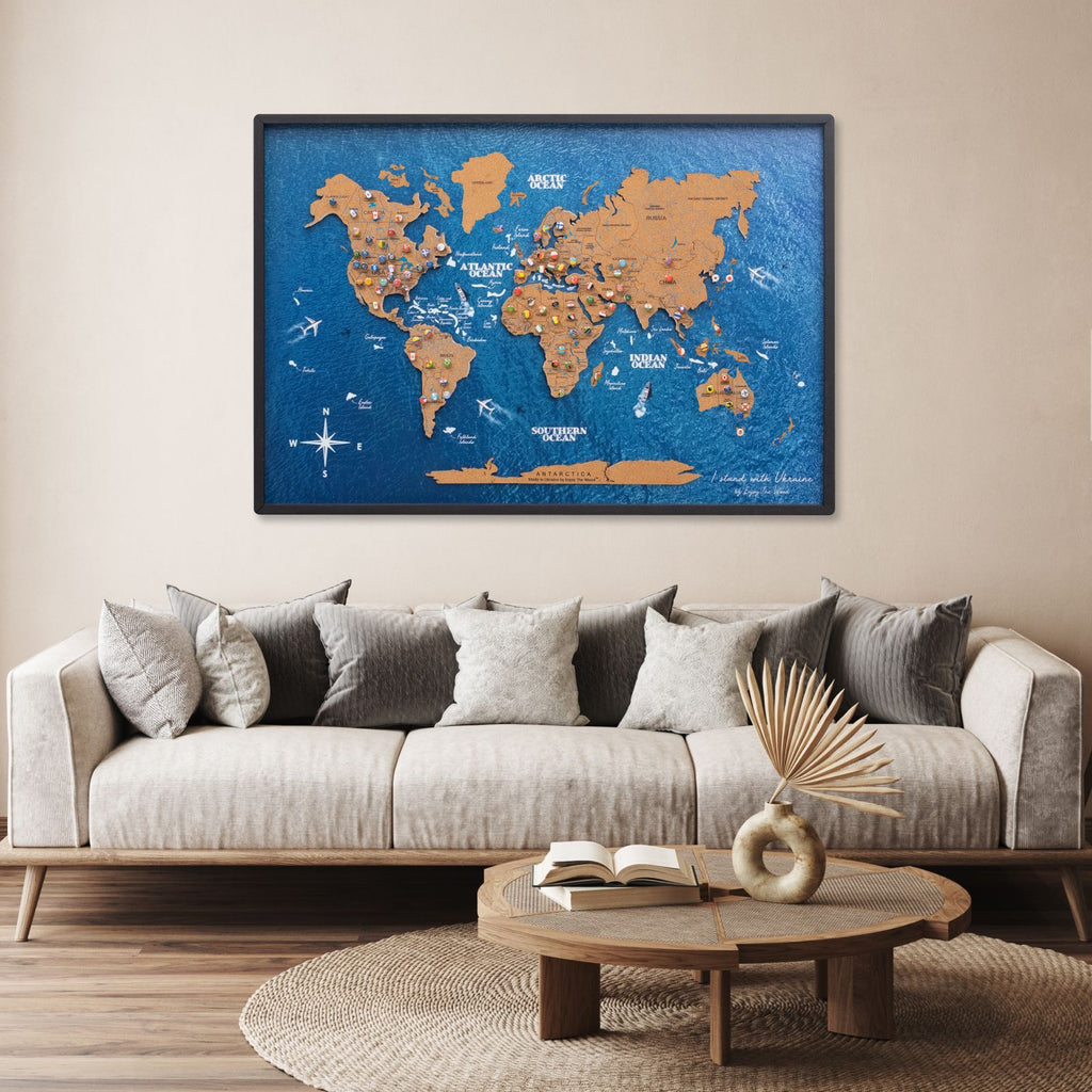 Cork Panel World Map