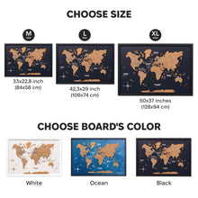 Load image into Gallery viewer, Cork Panel World Map