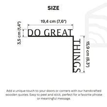 Load image into Gallery viewer, Wooden Corner Quote – Do Great Things