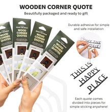 Load image into Gallery viewer, Wooden Corner Quote – The World Awaits