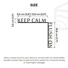 Load image into Gallery viewer, Wooden Corner Quote – Keep Calm, Flush On