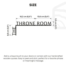 Load image into Gallery viewer, Wooden Corner Quote – The Throne Room