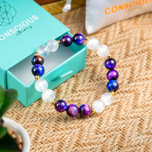 Load image into Gallery viewer, Cosmic Energy Amplifier - Galaxy Tiger’s Eye Bracelet