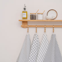 Load image into Gallery viewer, Stripe &amp; Check Kitchen Towel Set