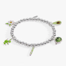 Load image into Gallery viewer, Crayola Fan Favorites Forest Green Charm Stretch Bracelet