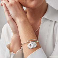 Load image into Gallery viewer, Hidden Message Cross Affirmation Bangle