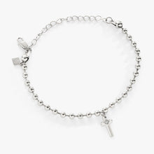 Load image into Gallery viewer, Cross Ball Chain Bracelet