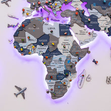 Load image into Gallery viewer, 3D LED / LUMINOUS Wooden World Map 3.0 Cruise