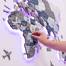 Load image into Gallery viewer, 3D LED / LUMINOUS Wooden World Map 3.0 Cruise