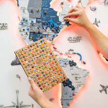 Load image into Gallery viewer, 3D LED / LUMINOUS Wooden World Map 3.0 Cruise
