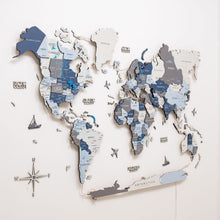 Load image into Gallery viewer, 3D LED / LUMINOUS Wooden World Map 3.0 Cruise