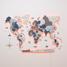 Load image into Gallery viewer, 3D LED / LUMINOUS Wooden World Map 3.0 Cruise