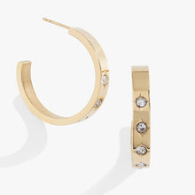 Load image into Gallery viewer, Crystal Accent Hoop