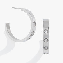 Load image into Gallery viewer, Crystal Accent Hoop