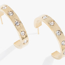 Load image into Gallery viewer, Crystal Accent Hoop