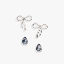 Load image into Gallery viewer, Bow &amp; Teardrop Stud Earring Set