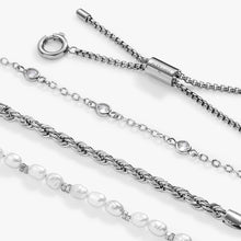 Load image into Gallery viewer, Crystal + Pearl Stranded™ Bracelet Set