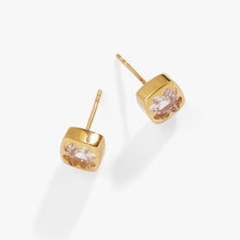 Load image into Gallery viewer, Crystal Clover Mini Stud Earrings