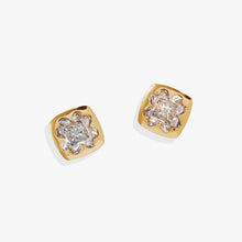 Load image into Gallery viewer, Crystal Clover Mini Stud Earrings