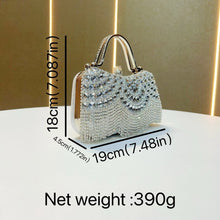 Load image into Gallery viewer, Crystal-Embellished Clutch Bag with Tassels – Versatile Evening Purse for Weddings &amp; Galas (MAC276)