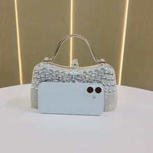 Load image into Gallery viewer, Crystal-Embellished Clutch Bag with Tassels – Versatile Evening Purse for Weddings &amp; Galas (MAC276)
