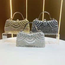 Load image into Gallery viewer, Crystal-Embellished Clutch Bag with Tassels – Versatile Evening Purse for Weddings &amp; Galas (MAC276)