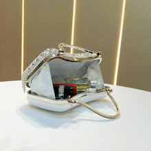 Load image into Gallery viewer, Crystal-Embellished Clutch Bag with Tassels – Versatile Evening Purse for Weddings &amp; Galas (MAC276)