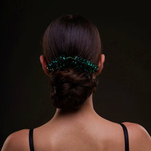 Load image into Gallery viewer, Emerald Green Crystal Leaf Hair Comb Set