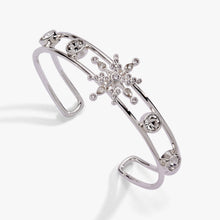 Load image into Gallery viewer, Crystal Snowflake Cuff Bracelet
