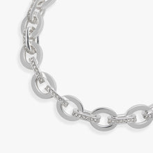 Load image into Gallery viewer, Delicate Oval Link Crystal Chain Toggle Bracelet