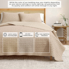 Load image into Gallery viewer, 100% Cotton Honeycomb Waffle Garment Washed Quilt Set - Genevieve Collection