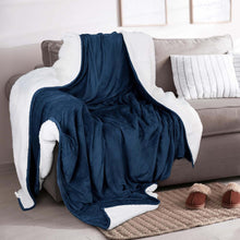 Load image into Gallery viewer, Velvet Plush Sherpa Bed Blanket - Sherpa Fleece Collection